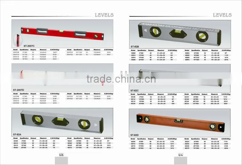 High intensity Spirit Level Construction Hand Tool/ Measuring Tool