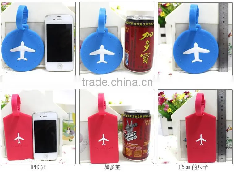 PVC luggage tags with customer customize debossed logos & various colors or shape