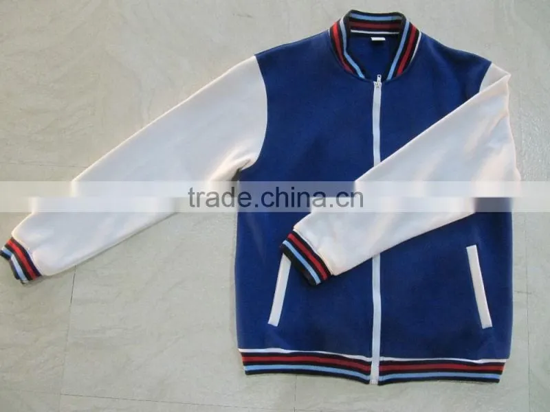 Wholesale custom made plain blank unisex baseball jacket