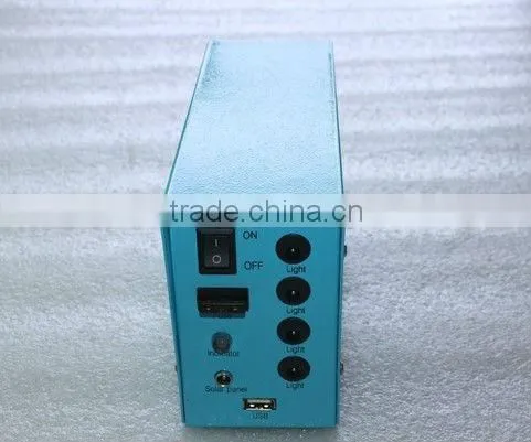 dc solar led light for house lighting for 4 rooms with mobile charger