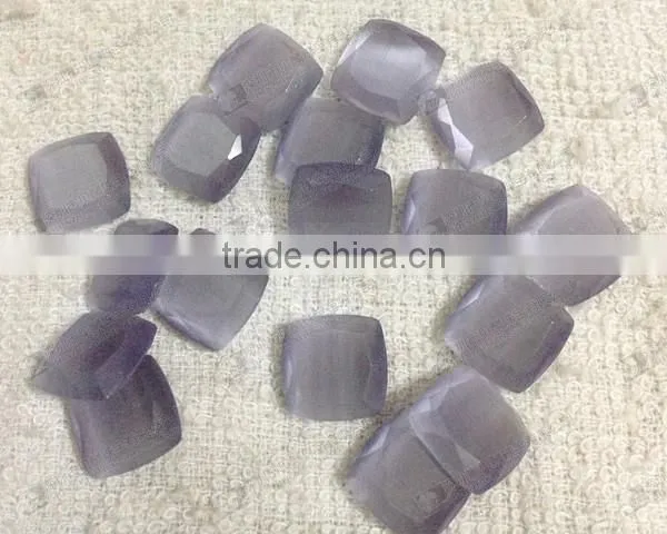Grey cat eye stone,semi precious stone for cufflinks