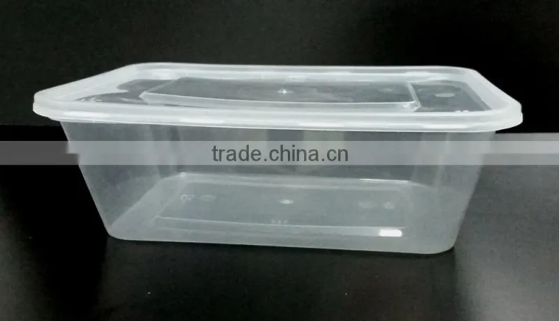 High quality plastic food container 500 ml food box