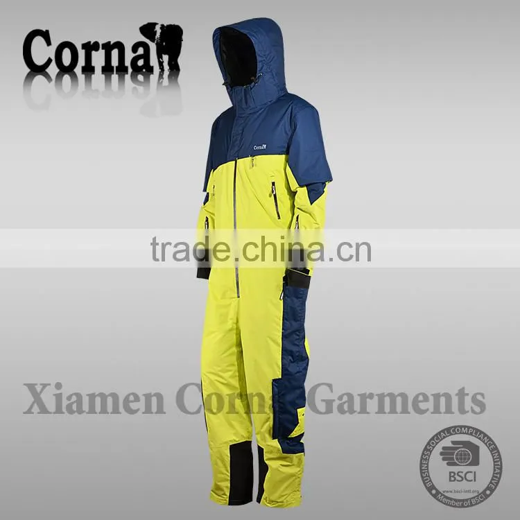 Winter windproof 4000mm breathable jum psuit jumpsuit pattern with high quality
