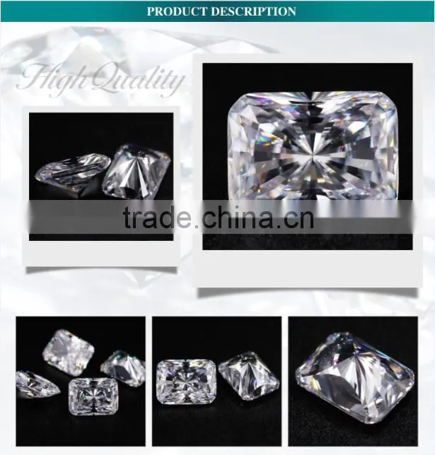 white moissanite diamond 8x10mm radiant cut forever one moissanite discount