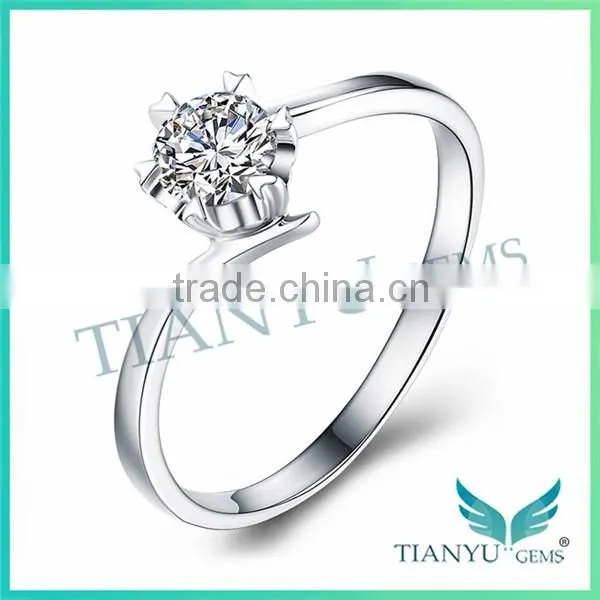 925 Sliver Wedding Rings Foreverone 8 Hearts & Arrows VVS1 E-F Round Cut Moissanite Diamond Engagement Rings
