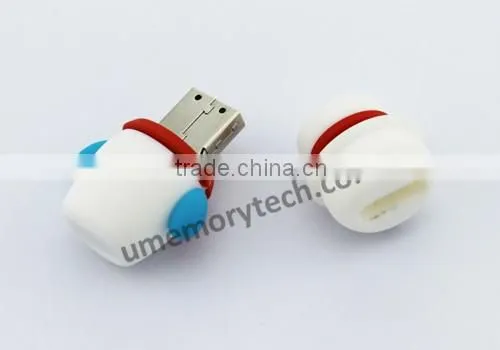 Snowman Style cartoon character USB2.0 flash hard thumbnail drive 128gb