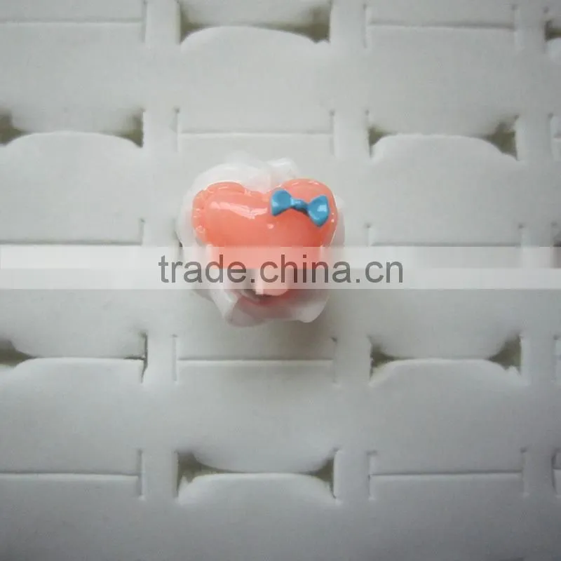 2014 Latest New Design decoration artificial crafts rose shaped Finger Ring for kids