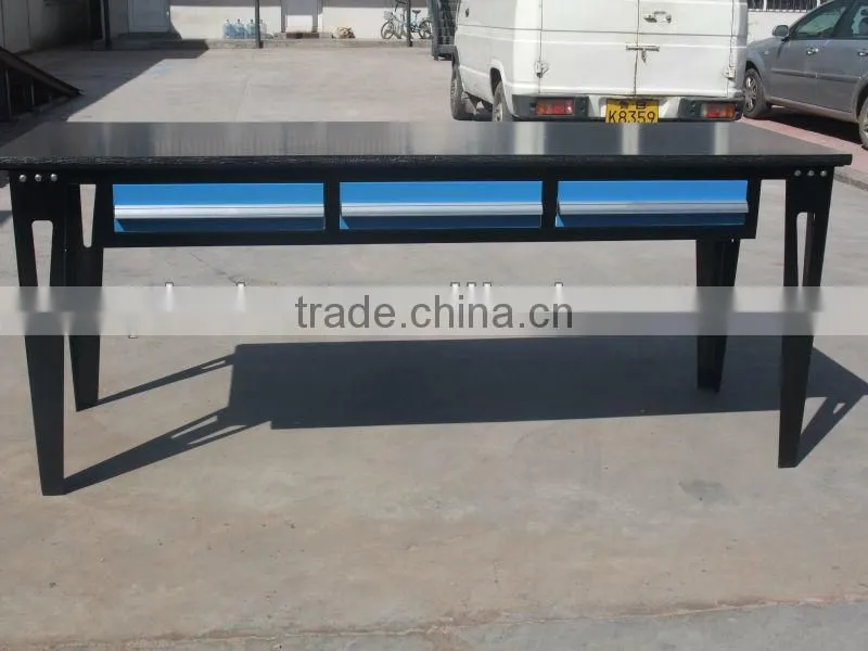 Metal single slide with drawers W2850mm*D800mm*H950mm work bench
