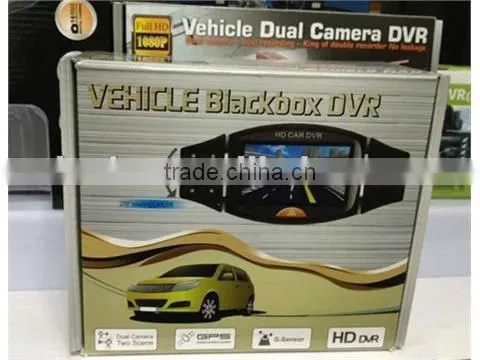 Dual Lens Vehicle DVR Car dashboard camera DVR Video recorder+G sensor