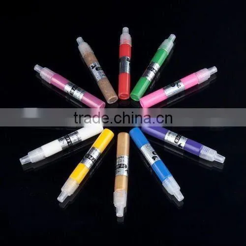 3D 12 Colors Paint Drawing Design Pen UV Gel Acrylic Nail Art Glitter Polish Set