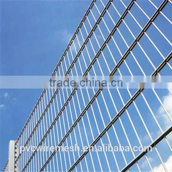 Hot dipped galvanized welded steel wire double wire fence