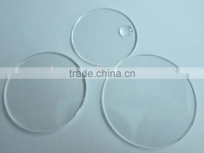 Flat sapphire crystal wrist watch glass