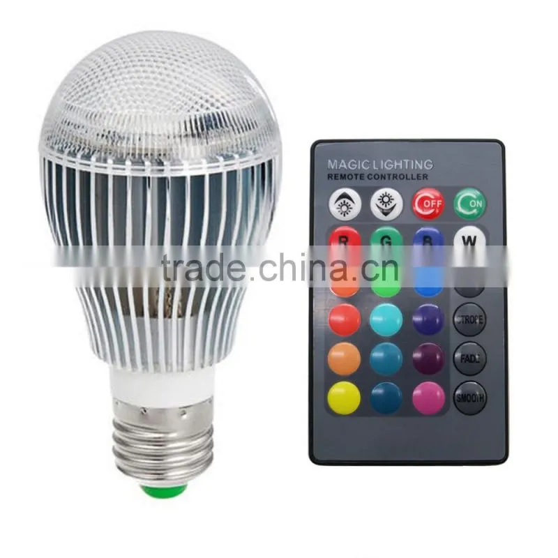 New Products 9W Led Bulb e27 Led Light Color LED RGB Magic Led Bulb With Wireless Remote