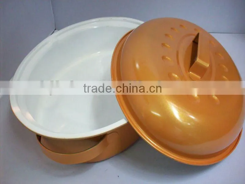 Best Kitchen Tool Oval Enamel Microwave Baking Pan With Lid