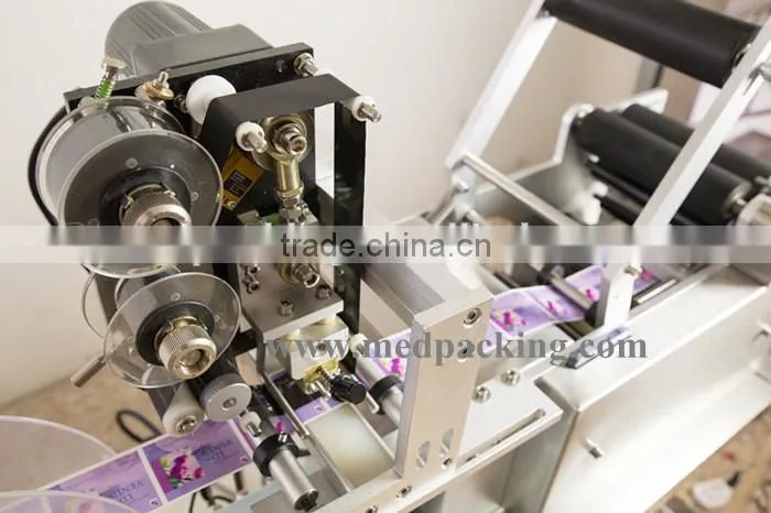 Semi-auto Round Bottle Labeling Machine Labeller with Date Coding Printer