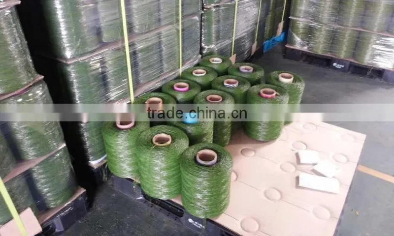 3300dtex PE artificial grass yarn green color