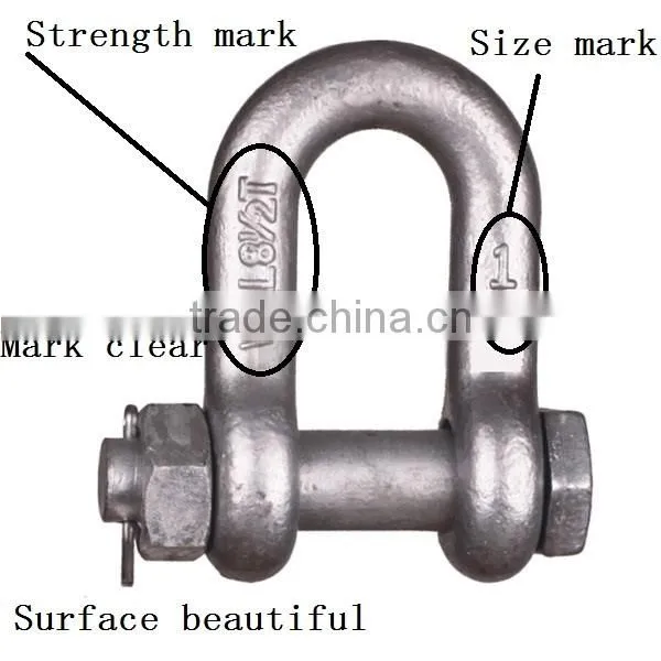 3/16' Galvanized US Type Drop Forged chain anchor snap Dee Shackle price