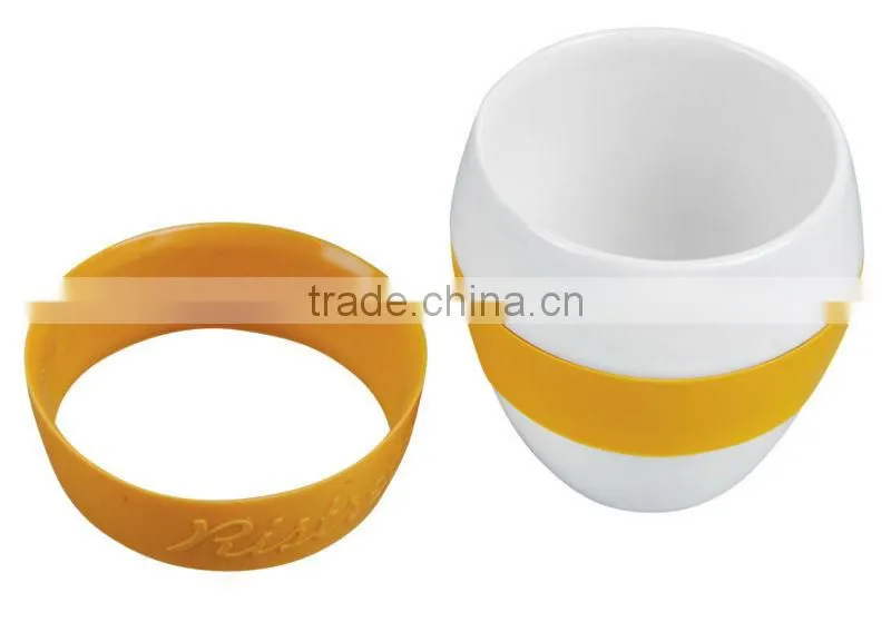 Hot food grade silicone coffee cup sleeve