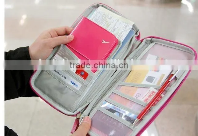 CY151 Travel Card Cash Document Organizer Wallet Rfid Blocking Passport Holder