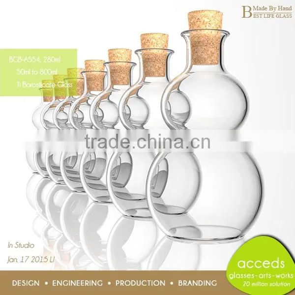 New products 2016 innovative product 280ml glass drinking bottle