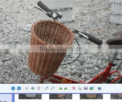 factory supply graceful brown wicker bicycle basket