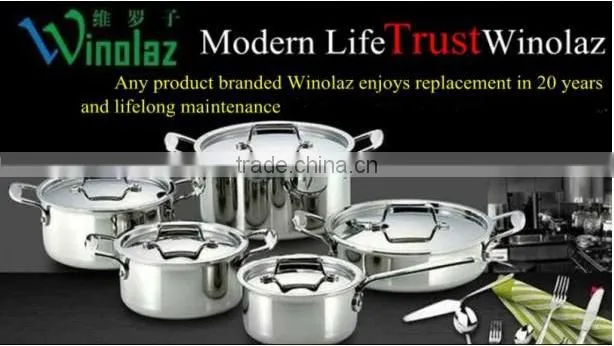 12pcs high quality stainless steel cookware and cooking pots