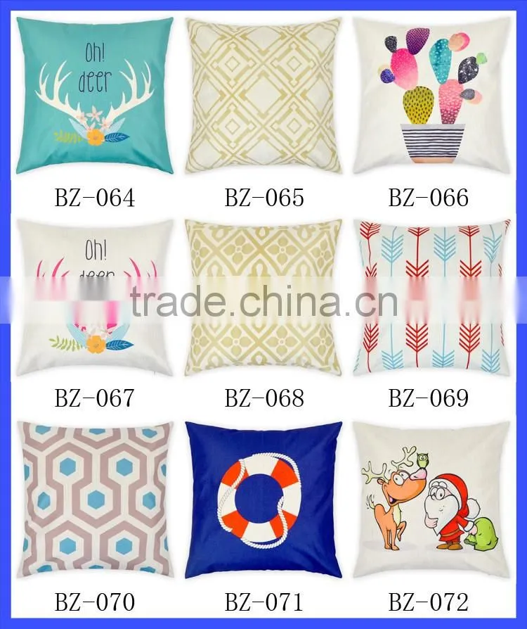 Decorative Pillowcase Cotton Linen Home Cushion Cover Throw Sofa Bed Car Pillows