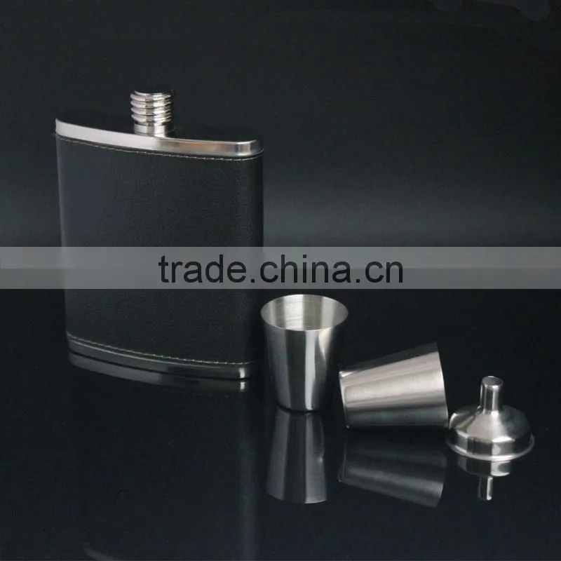 hot selling 7oz stainless steel hip flask set