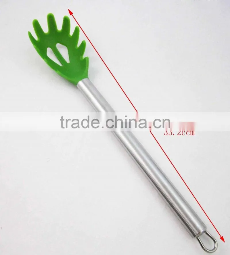 FDA Stainless Steel Handle Nylon Spaghetti Spoon