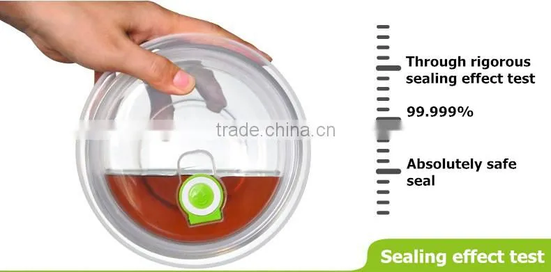 Round Glass Food Container with Lock Lid Glass Bowl