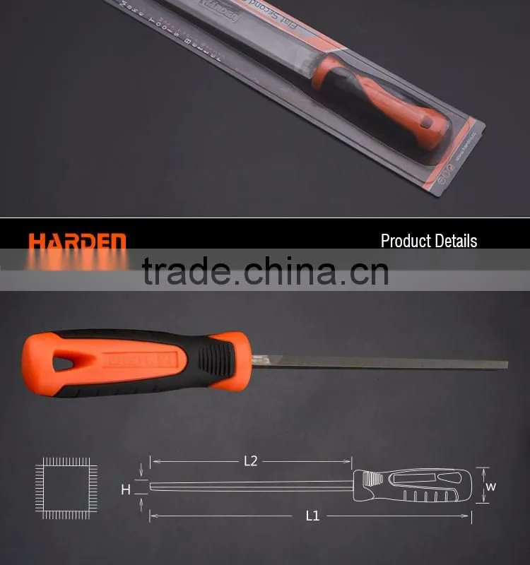 Professional Square Second Cut File With Soft Handle