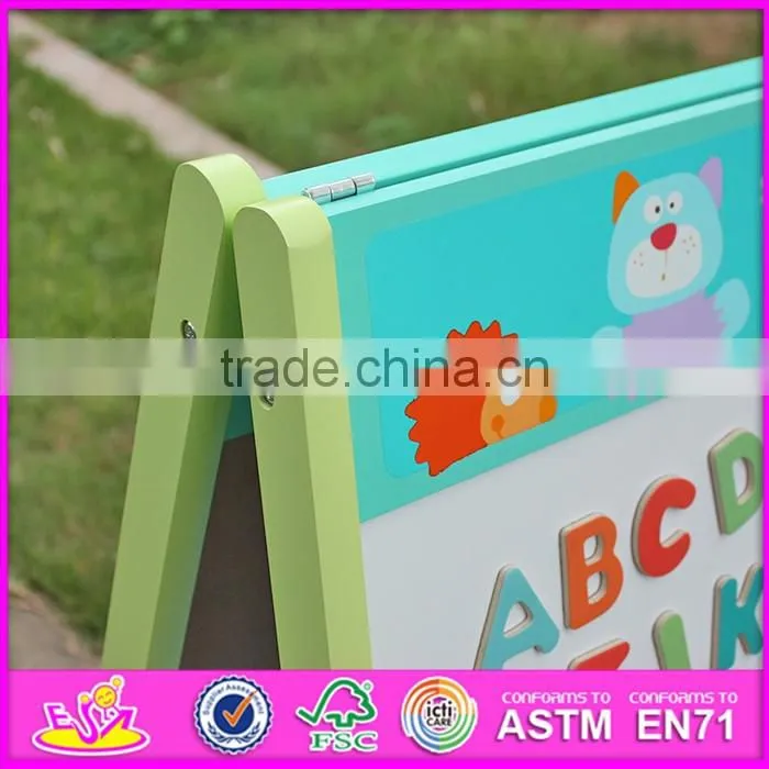New wooden magnetic drawing board for kids,best sale wooden magnetic drawing board for toddlers W12B102-S