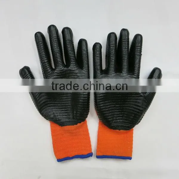 13G Nitrile Coated Nylon Gloves With Zebra-stripe