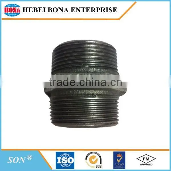 SON Brand Male Black Malleable Iron Pipe Fitting Nipple