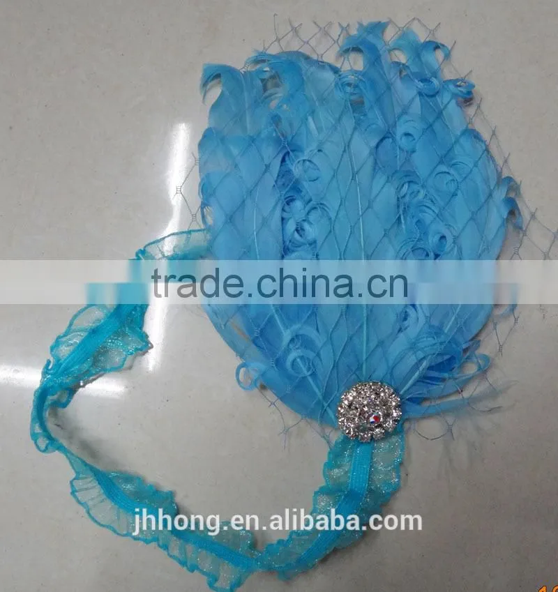 hot baby hair accessory curly feather headband