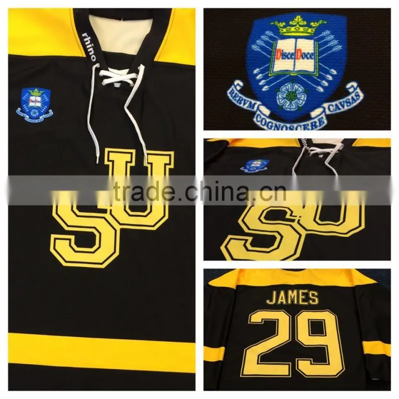 Hongen apparel Best Ice Hockey Jersey / Embroidery Ice Hockey Jersey / Tackle Twill Ice Hockey Uniform