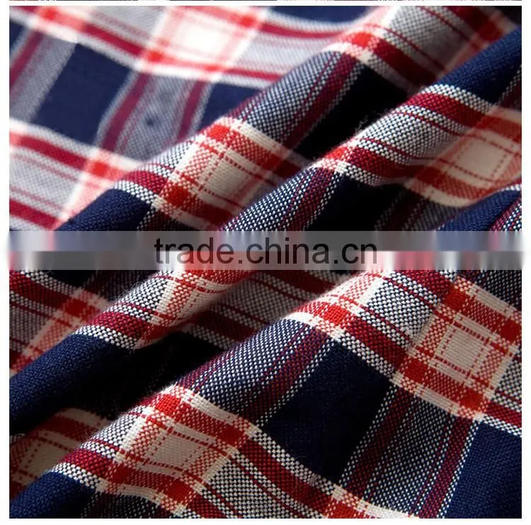 New Design Spring Middle Classic School Uniform Plaid Shirt