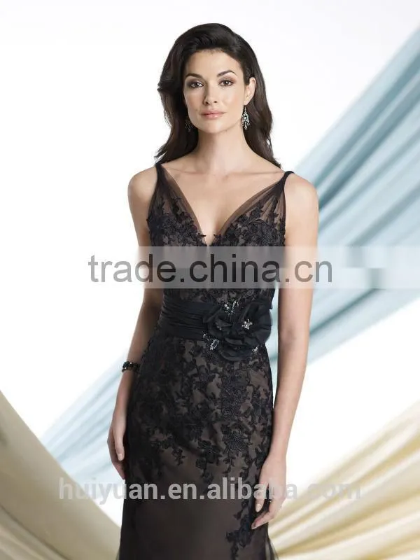 sex black night evening long lace women party dress