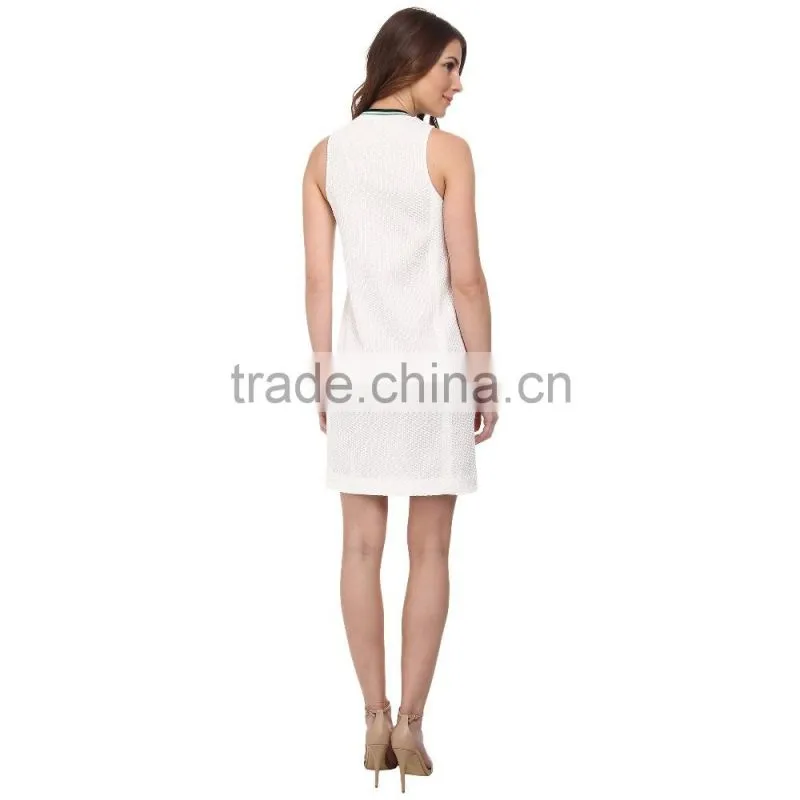 Ladies western blank long sleeveless t shirt dress latest casual dress designs linen dress