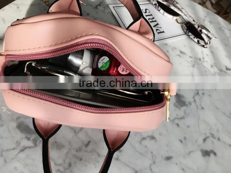 fashion custom tote bags no minimum long chian shoulder handbag cross body bag