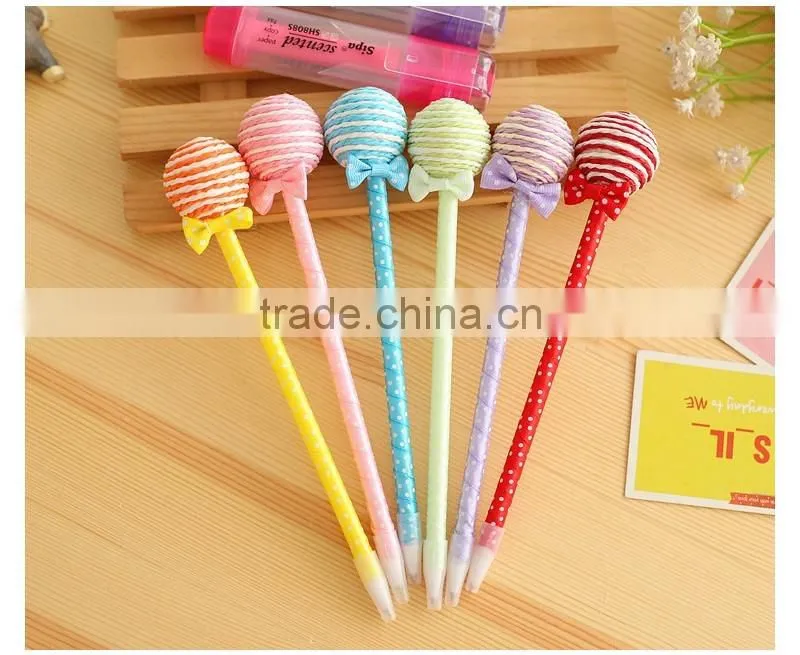 lollipop pattern ballpoint ball creative pen for gift student plastice pen