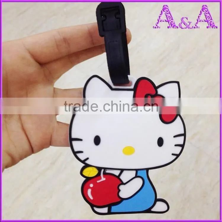 Fashion custom gift airplane soft pvc pu leather luggage tags