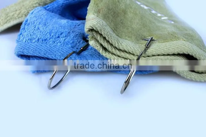 100% cotton tri-fold customized embroidered logo golf towels