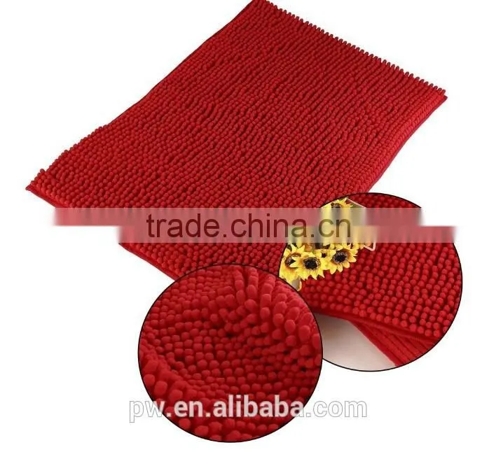 Soft and Elegant feels great on your feet Rich, plush and soft Highly absorbent chenille floor mat Colors stay beautiful