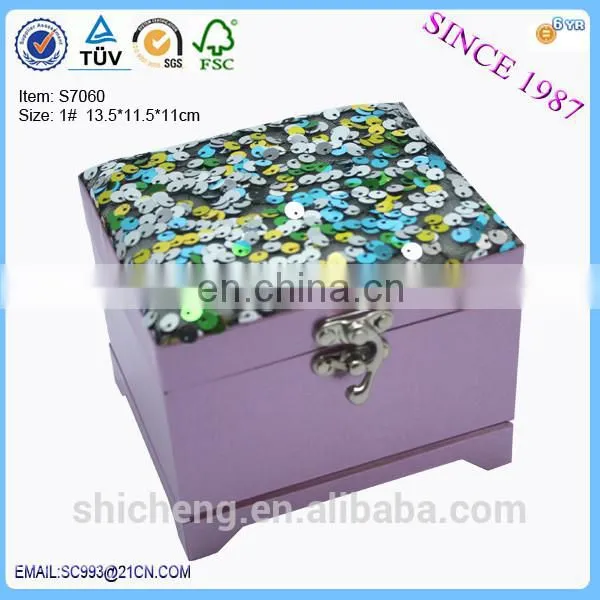 China supplier fashionable cosmetic paper music box with ballerina