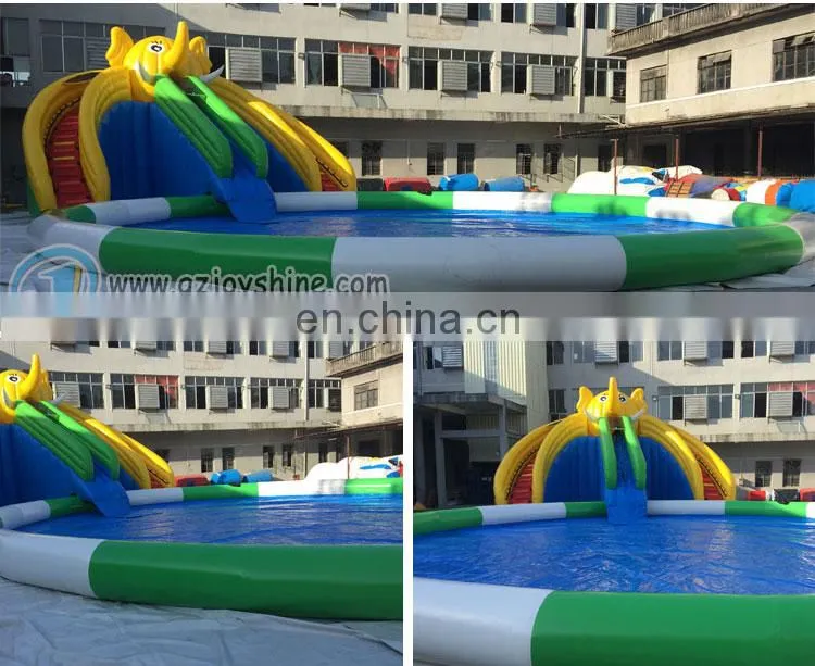 Human Size Water Roller Ball Pools Blow Up Orange Garden Inflatable Swimming Pool For Family