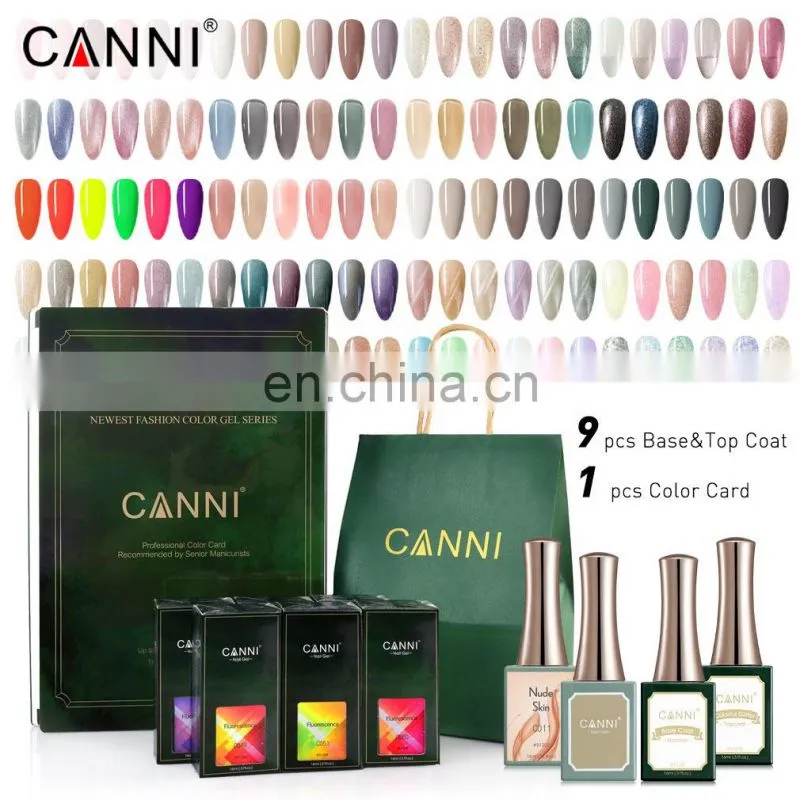 CANNI 126 colors 16ml SOAK OFF UV Gel Nail Polish Private Label 6pcs Kit Esmaltes Gel Polish Individual Packaging Gift Set