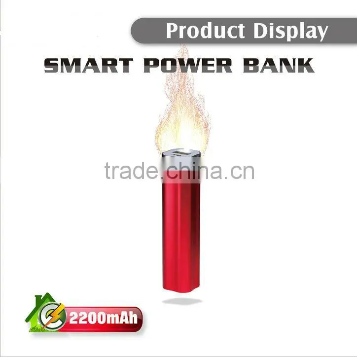 smart 2200mA aluminum portable power bank