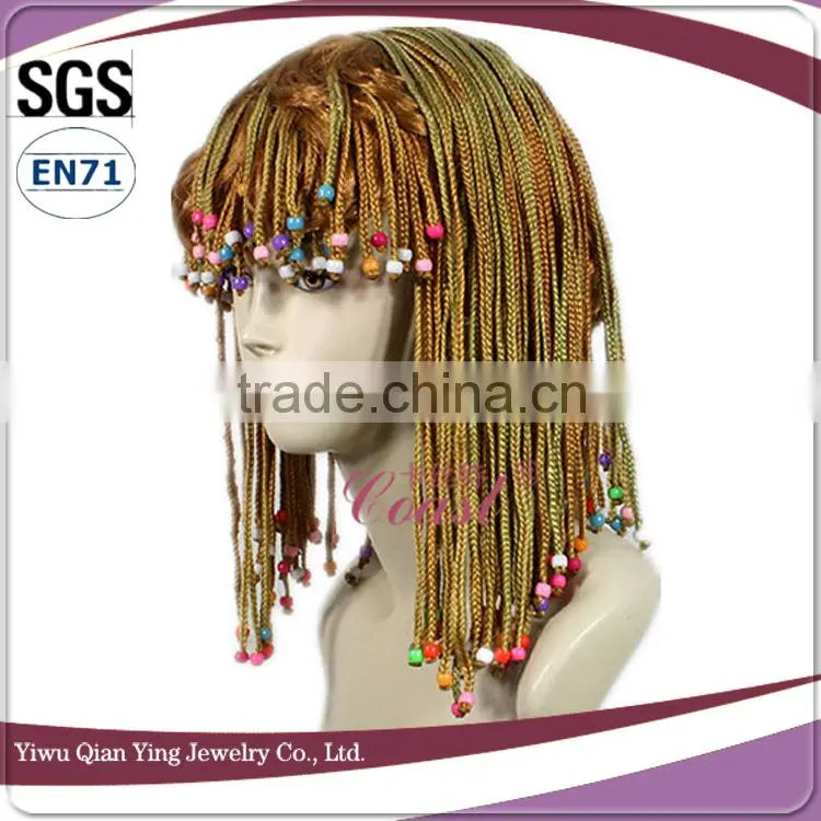 Black synthetic Cleopatra Elizabeth afro braided wig