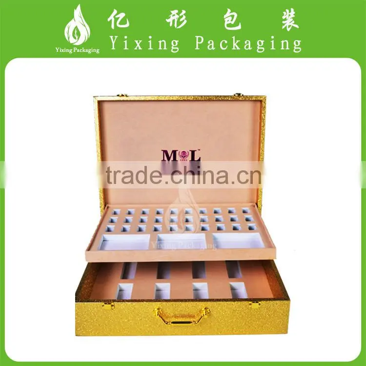 PU leather box for cosmetic/ PU leather box with two layer